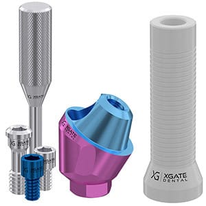 Set 30° angled multi unit abutment D-type with castable sleeve – XGATE DENTAL, Abutments
