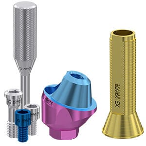 Set 17° angled multi unit abutment D-type with CAD/CAM long sleeve – XGATE DENTAL, Abutments