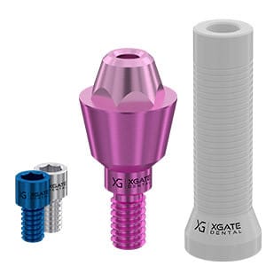 Set straight multi unit abutment D-type with castable sleeve – XGATE DENTAL, Abutments