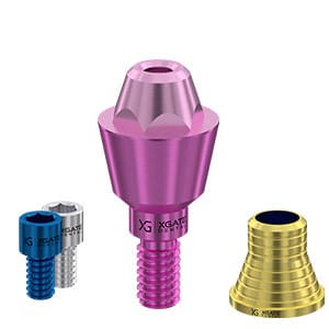 Set straight multi unit abutment D-type with CAD/CAM short sleeve