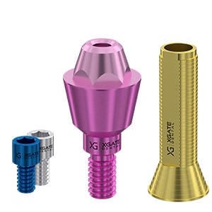 Set straight multi unit abutment D-type with CAD/CAM long sleeve – XGATE DENTAL, Abutments