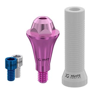 Set straight multi unit abutment D-type Conical Mini with castable sleeve – XGATE DENTAL, Abutments