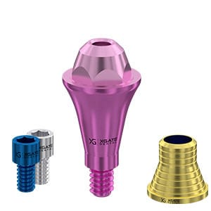 Set straight multi unit abutment D-type Conical Mini with CAD/CAM short sleeve – XGATE DENTAL, Abutments