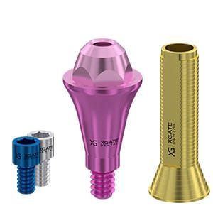 Set straight multi unit abutment D-type Conical Mini with CAD/CAM long sleeve – XGATE DENTAL, Abutments