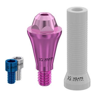 Set straight multi unit abutment D-type Conical Regular with castable sleeve – XGATE DENTAL, Abutments
