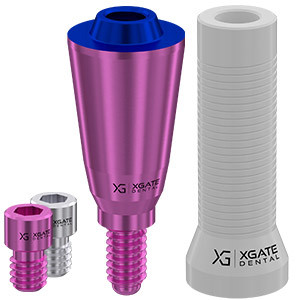 Set straight multi unit abutment V-type Conical Regular with castable sleeve – XGATE DENTAL, Implant Components & Abutments