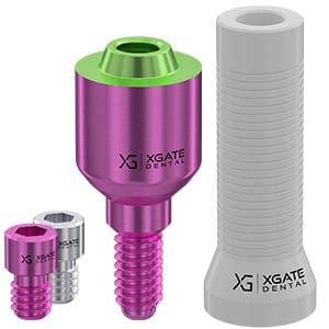 Set straight multi unit abutment V-type with castable sleeve