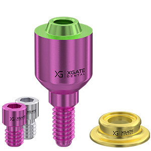 Set straight multi unit abutment V-type with sleeve 1.5 mm – XGATE DENTAL, Implant Components & Abutments