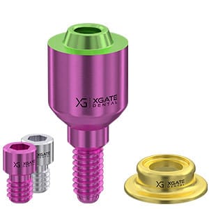 Set straight multi unit abutment V-type with sleeve 1.5 mm – XGATE DENTAL, Abutments
