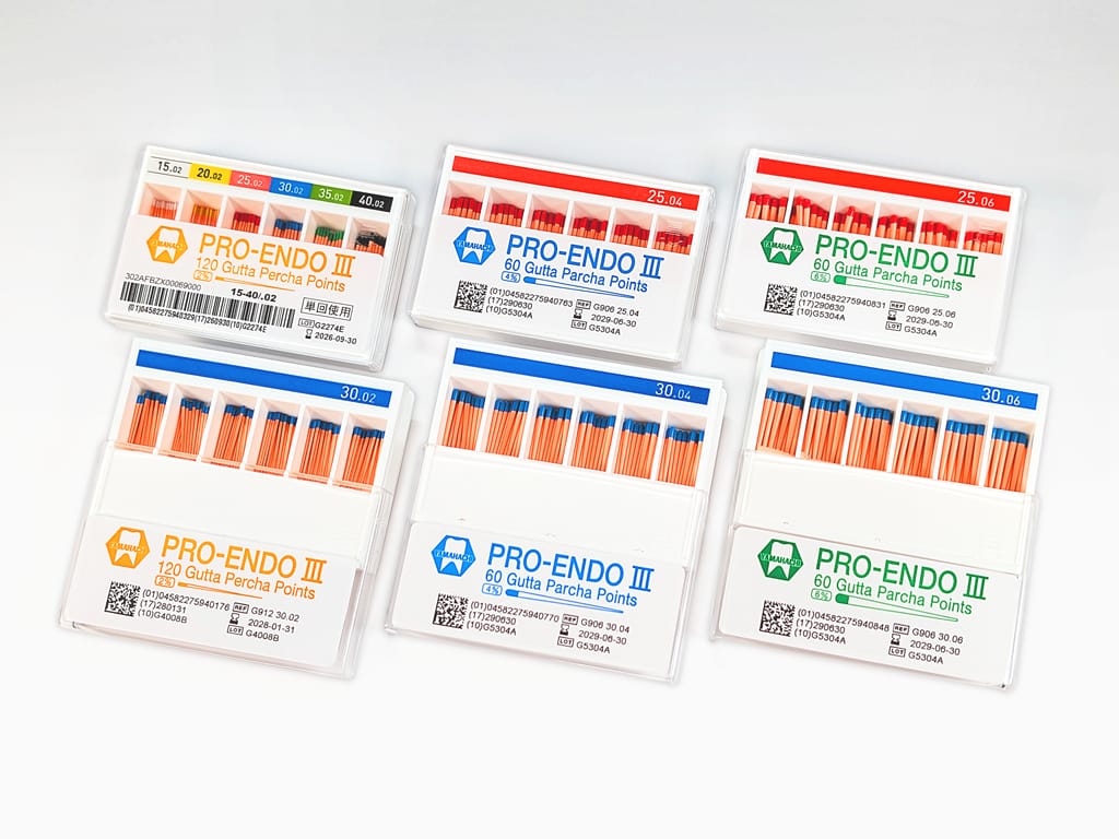ProEnd III – Yamahachi Dental MFG., CO., Guttaperchaspitzen - Kunststoffspitzen