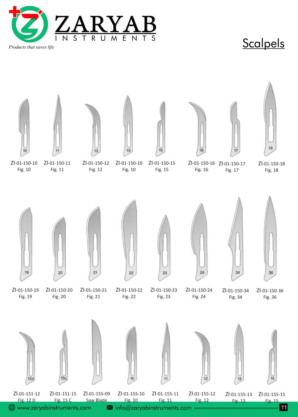 Scalpels – Zaryab Instruments, Scalpels & Blades