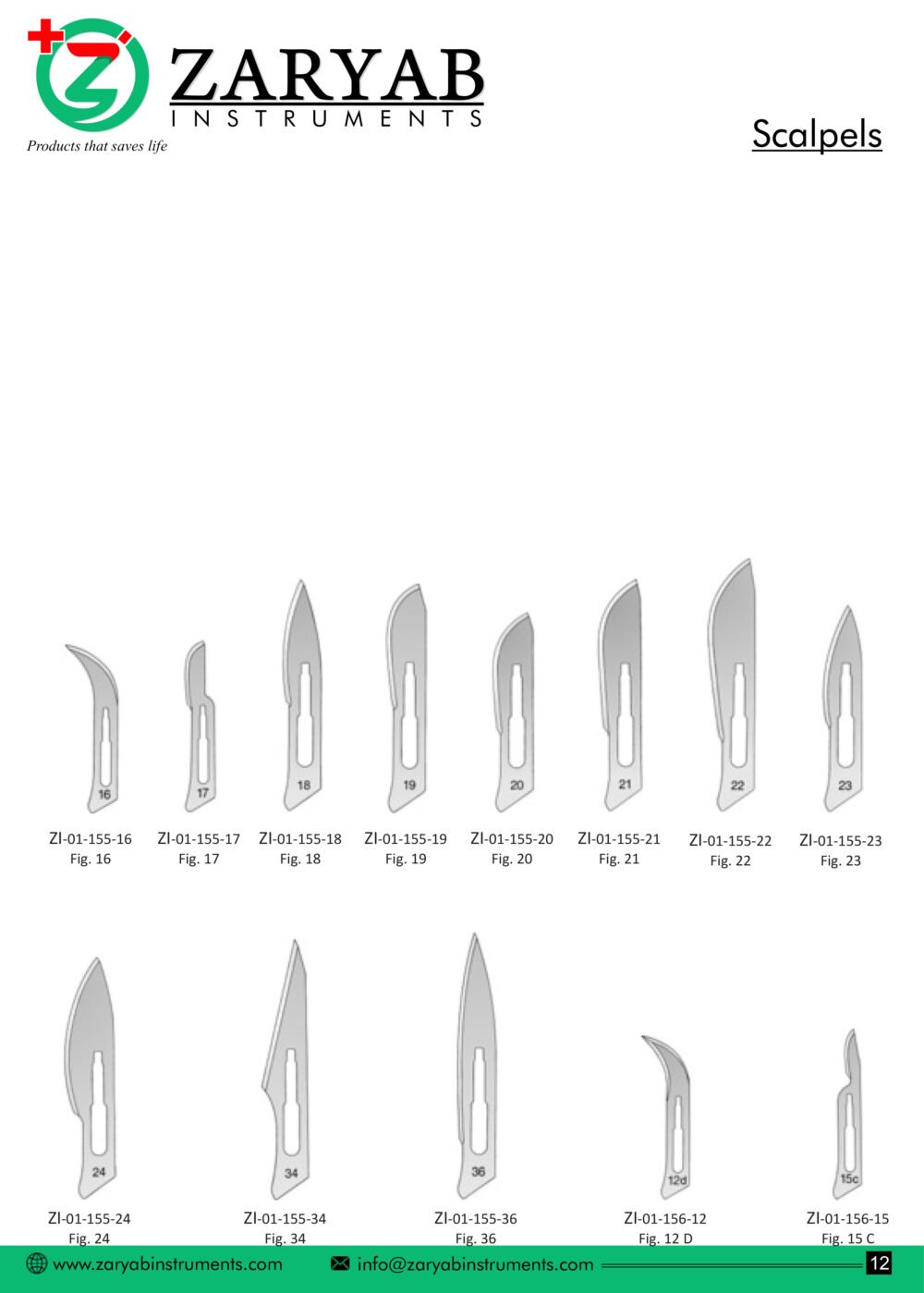 Scalpels – Zaryab Instruments, Scalpels & Blades