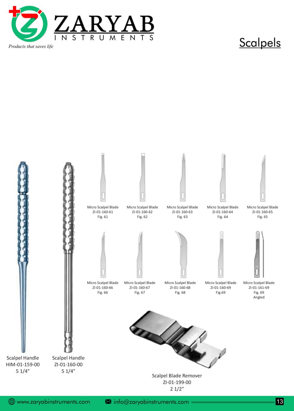 Scalpels – Zaryab Instruments, Scalpels & Blades