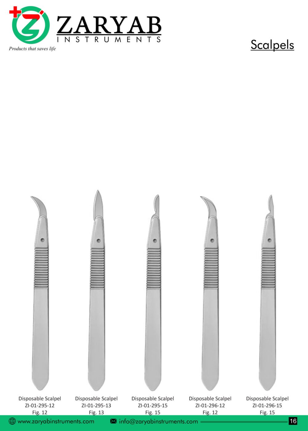 Scalpels – Zaryab Instruments, Scalpels & Blades