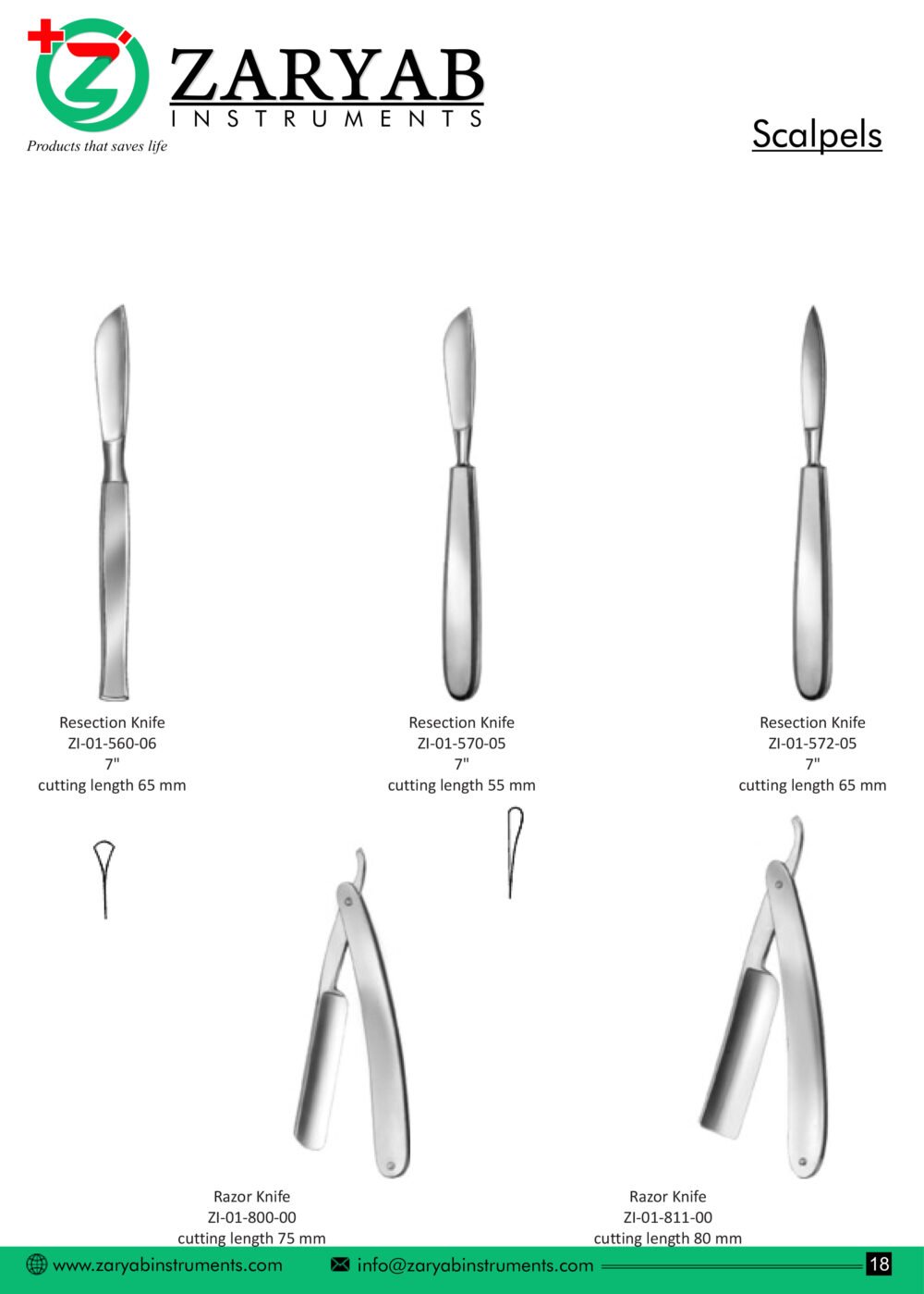 Scalpels – Zaryab Instruments, Scalpels & Blades