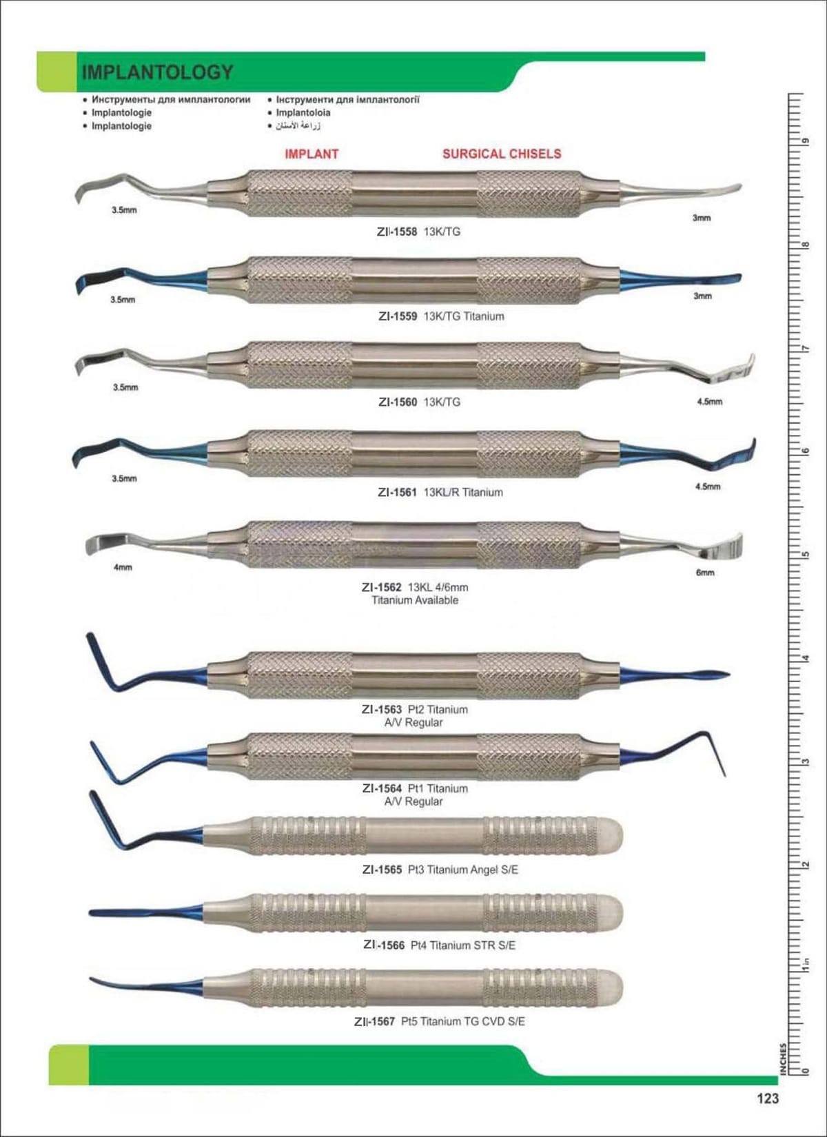Implantology ZI-1558 – Zaryab Instruments, Bohrer und Osteotome