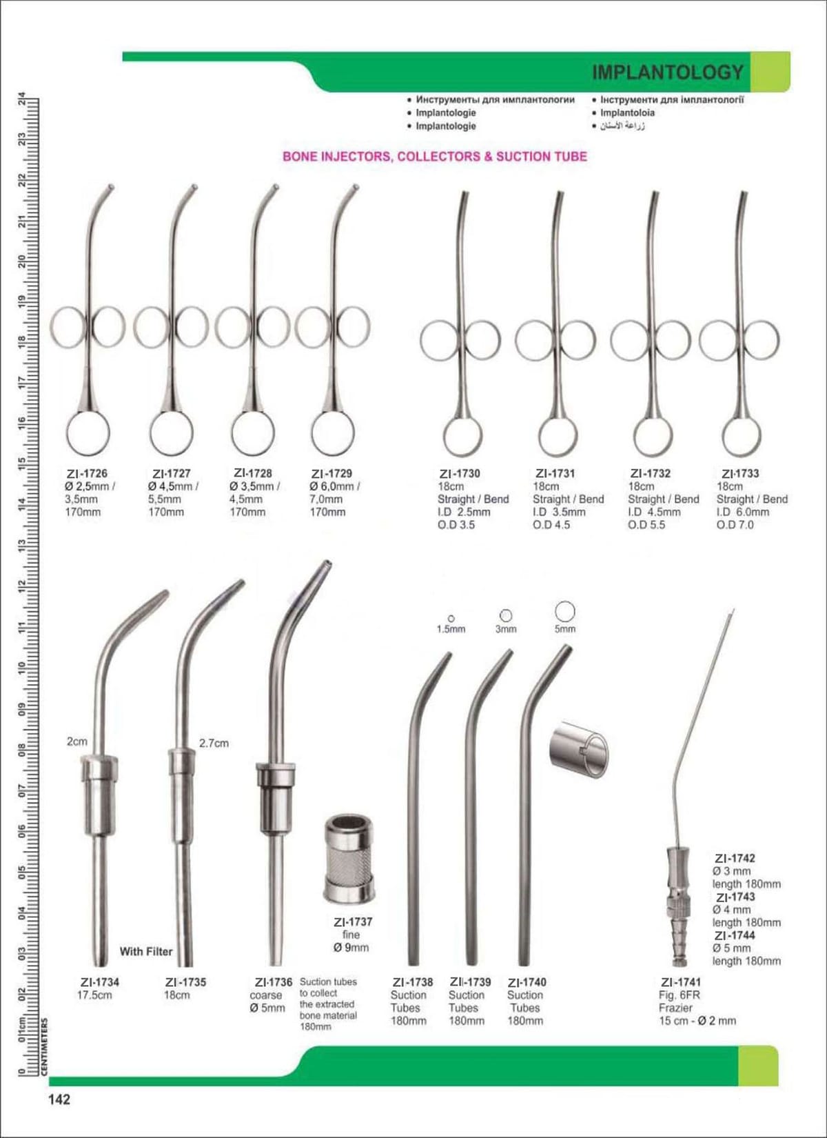 Implantology ZI-1726 – Zaryab Instruments, Bohrer und Osteotome