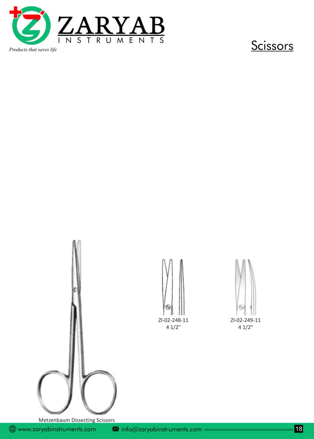 Scissors – Zaryab Instruments, Scissors & Needle Holders
