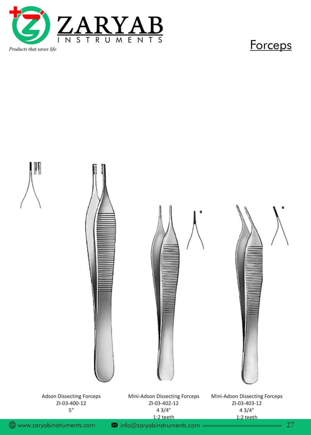 Forceps – Zaryab Instruments, Extraction Forceps