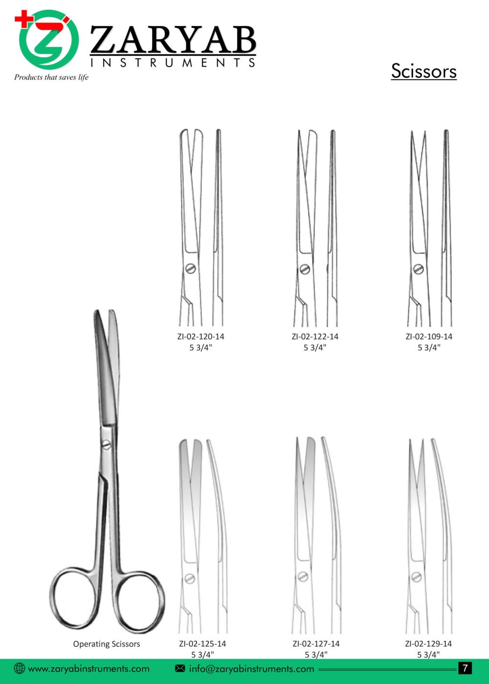 Scissors – Zaryab Instruments, Scalpels & Blades
